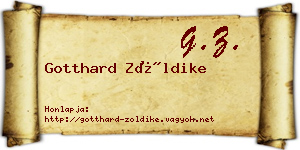 Gotthard Zöldike névjegykártya